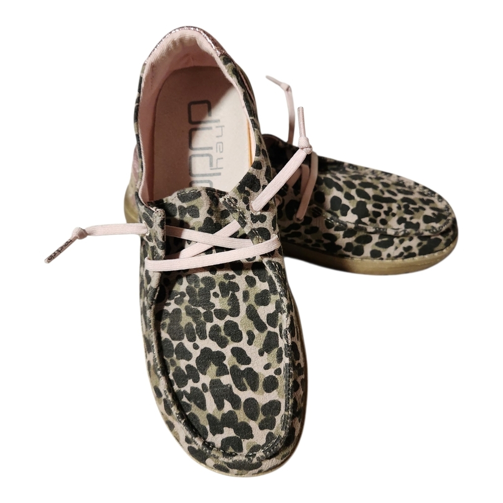 Hey Dude  Wendy Youth Kids Girls Leo Nut Leopard Print/Camo Shoes Size Y6-L7